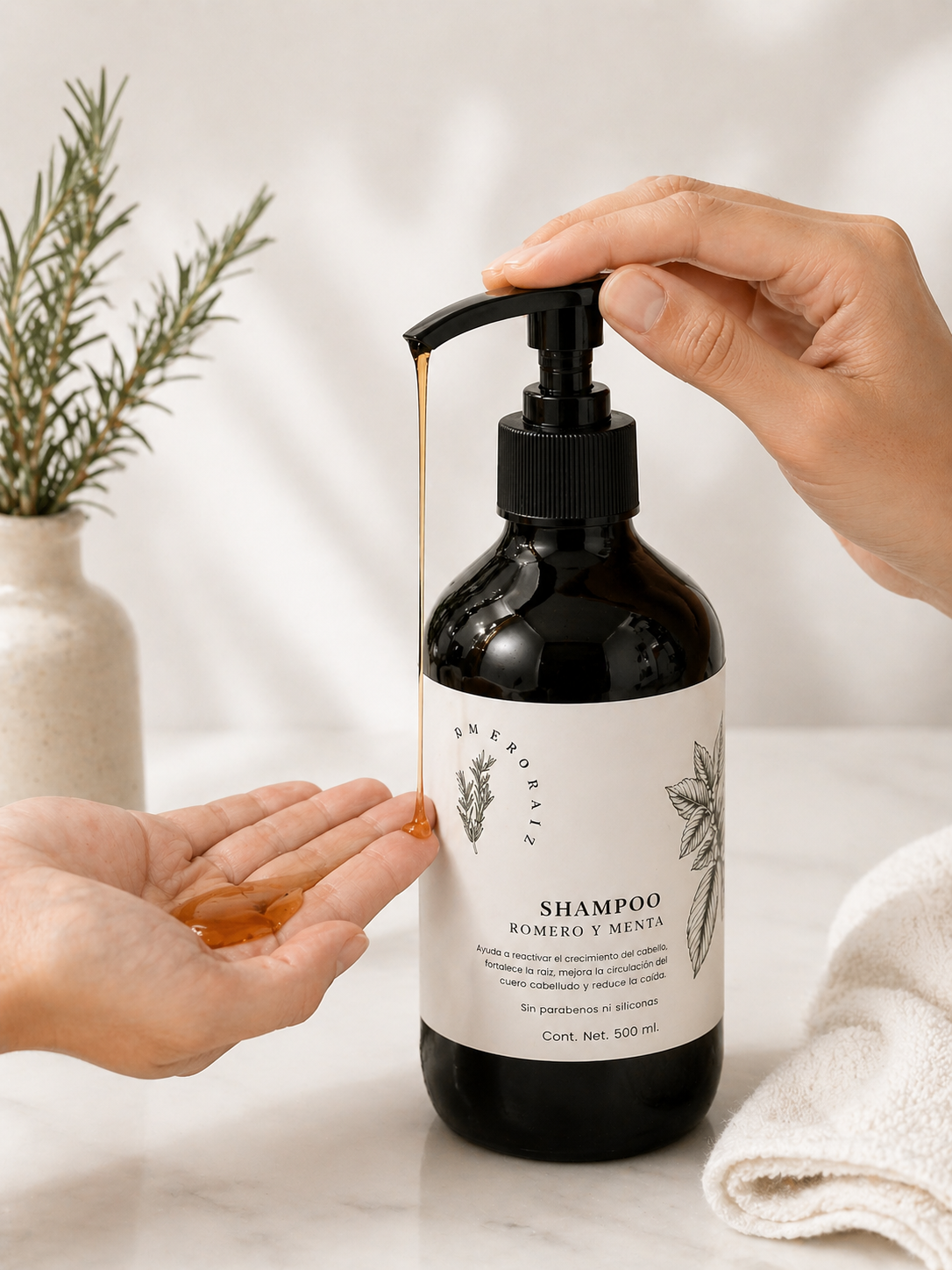 Shampoo de Romero-Menta 500ml.